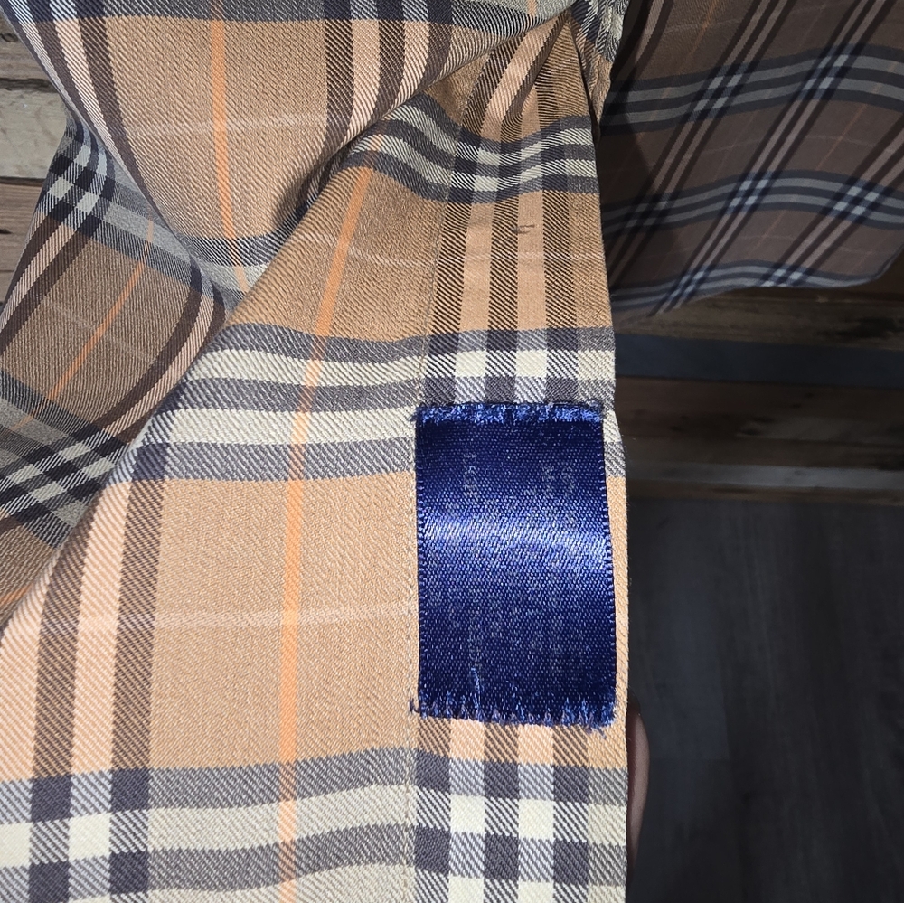 Vintage Burberry Nova Check Button Up Men's Sz Large - Picture 6 of 6